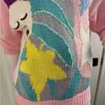 Nannell Pastel Colored Hand Knit Sweater Size Medium Pink Photo 4