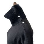 Smartwool  Womens Tunic Sweater Size Medium Lodge Cozy Black Button‎ Turtleneck Photo 6