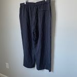 Eileen Fisher  Navy Pinstripe Wide Leg Dress Pants Size Women's Large Photo 7