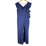 Rachel Rachel Roy Ruffled Sleeve Cropped Jumpsuit Navy Size XL Stretch Blue Photo 1