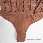 Free People NEW Free People Intimately Brown Regina Boho Long Sleeve Bodysuit, S Photo 2