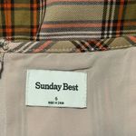 Sunday Best Pink Plaid Mini Dress size 6 Brown Photo 6