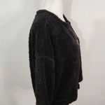Abound  Black Faux Fur Pullover NWT Size Medium Black Fleece Half-Zip Pullover Photo 2