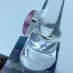 Dendritic Scenic Agate Gemstone Ring Pink Photo 2