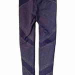 Athleta  Twilight High Waist Active Leggings Navy Blue Silver Shimmer Size Small Photo 7