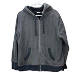 LL Bean 1912 Sweatshirt Sherpa Lined Full Zip Hoodie Pockets LARGE PETITE Gray Size undefined Photo 2