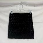 Rebecca Minkoff Black Betsy Rhinestone Velvet Mini Skirt Sz 0 NWT Photo 1
