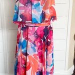 Eliza J  Floral Print Halter Neck Maxi Dress NWT SZ 22W Plus Photo 0