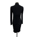 Nookie  Charlize Mini Dress Long Sleeve Ruched Mock Neck Cut Out black Size Large Photo 7