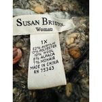 Susan Bristol Neutral Cardigan Sweater Women’s 1X Alpaca Mohair Wool Chunky Knit 3/4 Sleeves Photo 5