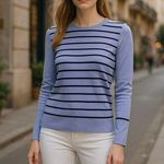 Karl Lagerfeld NWT  Paris Striped Crewneck Sweater Photo 0