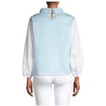 Harshman Womens Perry Cotton Tunic Light Blue White Blouse Size Medium Photo 1