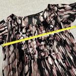 The Limited Y2K  Women's Patterned Nylon Mesh T Shirt Top sz S Small Ruffled Neck Photo 8