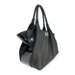 Kate Spade  | Stevie Black Nylon Patent Leather Zip Tote Shoulder Diaper Bag Photo 2