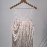 Vintage Cottagecore Floral Print Nightgown Slip Maxi Dress with Lace Detailing‎ White Size M Photo 1