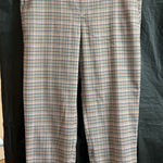 Old Navy  Women's 12 Brown Checkered Straight Leg Pants Business Casual Office Photo 0
