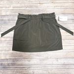 Athleta Arbor Olive Green Grey Paper Bag Skyline Tie Belt Skort 16T 16 Tall New Photo 1