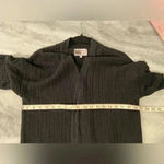 Habitat  Black Waffle Linen Blend Short Sleeve Open Cardigan Pockets Size XS Photo 6