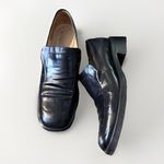 Gucci Shoes Loafers Patent Leather Vintage Slip Ons women Black Italy Sz 7.5 Photo 1