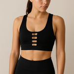 PINK - Victoria's Secret Y2K Black Strappy Sports Bra PINK Victoria’s Secret M Photo 0