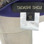 Tadashi Shoji  Sequin‎ Gown Long Ruched Metallic Ombre Gold Purple Size 12 Photo 9