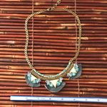Silpada KR Kelsey and Ryane Brass & Blue Stone Necklace NWT Photo 6
