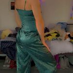 SheIn Dark Green Satin Jumpsuit Photo 1