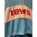 Levi's ‎ Color Blocked Cinched Aqua Sweatshirt Size M Photo 3