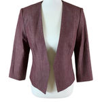 EXPRESS  Maroon Open Front Blazer Jacket 6 Workwear Modern Classic Tailored NWT Photo 0