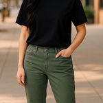 Faded Glory  Sage Green Straight Leg Jeans‎ Relaxed Fit Women's 4 Photo 0