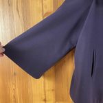Lane Bryant  Retro Chic Plum Purple Pea Coat Cape Jacket Faux Fur Size 1X 14/16 Photo 8