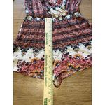 American Eagle  Women XXS Paisley Boho Romper‎ Long Bell Sleeve Colorful Beach Photo 8