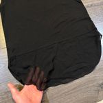 Rebecca Taylor Black Sleeveless Top Mesh Silk Trim High Low Hem Size S Photo 3