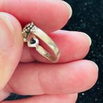 Vintage 925 Silver Heart Pinky Ring Ring Size 4 Photo 2