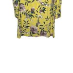 Loft Womens Dress Floral Stretch Long Sleeve Cuffed Mini Shift Boatneck Yellow 6 Photo 10