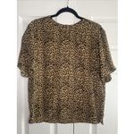 Allison Taylor  Womens Medium Silk Cheetah Print Top Photo 1