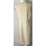 Chadwick's VTG Tan Beige Cream Square Neck MIDI Linen Dress 12P Photo 4