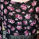 Divided Floral Black  crop top long sleeve Crochet Lace Photo 3