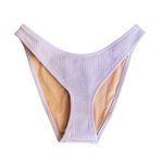 J.Crew  Textured Curved-Waist Cheeky Bikini Bottoms Light Purple Color Size S Photo 6