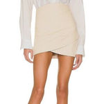 Lovers + Friends  Khat Leather Mini Skirt in Ivory Small new womens Photo 0