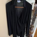 Princess Polly  Party Time Wrap Belted Goth Mini Black Dress Size 8 Photo 1