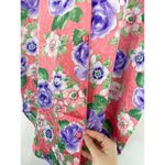 Victoria's Secret Vintage Gold Label Pink Floral Satin Sleep Shirt Dress S/M Photo 4