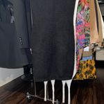 Alexander Wang Black Alpaca Rope-Detail Fuzzy Short Sleeve Mini Sweater Dress Photo 6