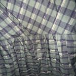 Madewell NWT Marianna Puff-Sleeve Mini Dress M Medium Plaid Green X Photo 3