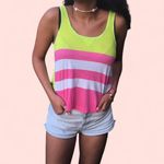 Hollister pink and green racerback tank Photo 6