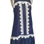NHA KHANH Womens Dress Size 10 Bell Shaped Eyelet Lace Southernbell Bohowestern Photo 3
