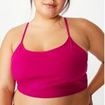 Torrid Plus Size Hot Pink Strappy Sports Bra Wireless Medium Support Activewear Photo 0