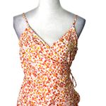 VERO MODA  Mini Dress Adjustable Straps Ruffle Hem Floral Print Multicolor L NWT Photo 2