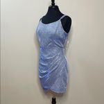 Midnight Doll  Blue w/ Glitter Mini Cocktail Dress Size 13 Photo 4