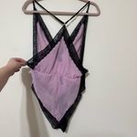 Yandy  Black and Pink Lace Romper Lingerie Photo 3